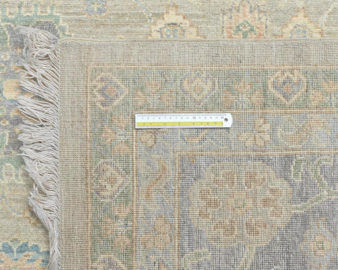 13x18 Zeigler Gray Afghan Hand Knotted Wool Area Rug